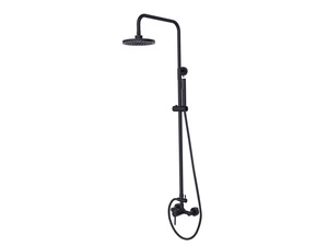 Decco / Illusion / Veo zestaw prysznicowy natynkowy czarny matt