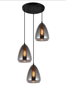 POTRÓJNA NOWOCZESNA LAMPA WISZĄCA LOFT DYMIONA BRAGA W3-RD