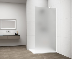 ESCA WHITE MATT jednoczęściowa kabina przysznicowa Walk-In, montaż przy ścianie, szkło matowe, 1000 mm