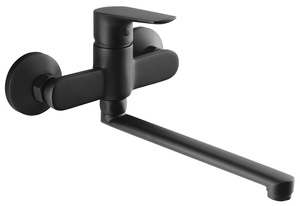 LOTTA bateria ścienna, uchwyt płaski, czarny mat