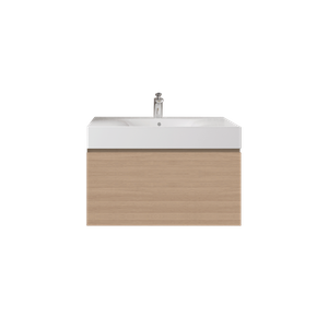 Zestaw DES Umywalka z otworem & Szafka UNO Joy podumywalkowa podwieszana 80 SCANDINAVIAN OAK