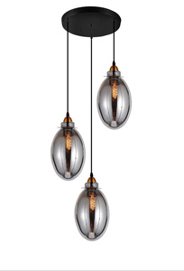 POTRÓJNA NOWOCZESNA LAMPA WISZĄCA LOFT DYMIONA RENTON W3-RD