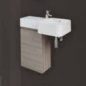 Zestaw PETIT Umywalka kwadrat L z otworem, szafka JOY EGY