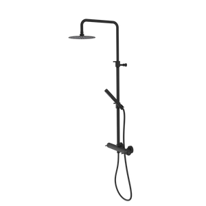 ULTRASAN zestaw prysznicowy z baterią dźwigniową, czarny mat