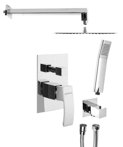 GINKO zestaw prysznicowy z baterią podtynkową, 2 wyjścia, chrom