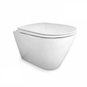 Zestaw RESORT Miska WC podwiesz. 52cm Rimless & deska WC slim W/O biały połysk