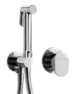 AXAMITE bateria bidetowa podtynkowa ze słuchawką bidetową i wężem, chrom
