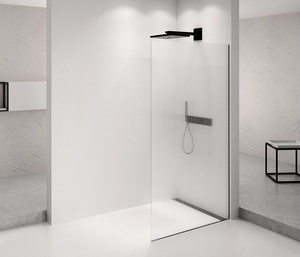 ARCHITEX BLACK MATT walk-in, 1362 mm, szkło Flute