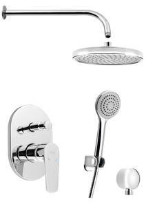 LOTTA zestaw prysznicowy z baterią podtynkową, 2 wyjścia, chrom