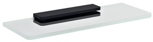 Półka szklana 200mm, czarna/szkło czyste