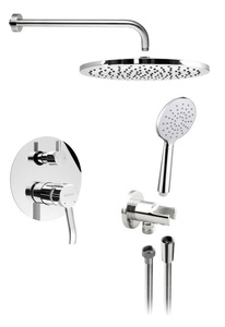 LUKA zestaw prysznicowy z baterią podtynkową, 2 wyjścia, chrom