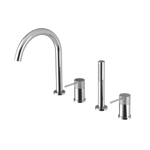 ULTRASAN 4-otworowa bateria wannowa na brzeg wanny, chrom