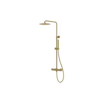 Natynkowy zestaw prysznicowy z deszczownicą Orion Brushed Gold
