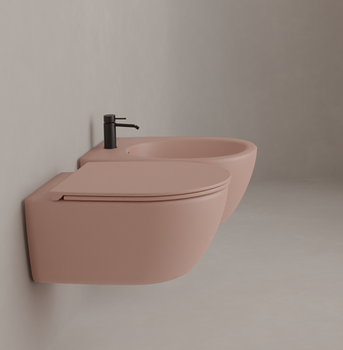 Vitruvit Open podwieszana miska WC rimless w wybranym kolorze