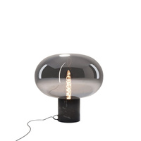 MAXLIGHT T0057 LAMPA STOŁOWA MOONSTONE SMOKE GLASS + BLACK MARBLE