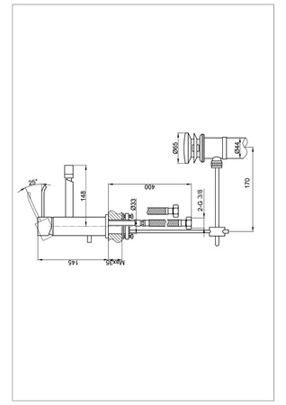 AXIS Chrom 1-otworowa bateria bidetowa