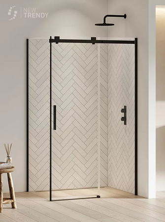 KABINA SOFTI BLACK PROSTOKĄTNA  120x90x200 CZYSTE 8mm ACTIVE SHIELD