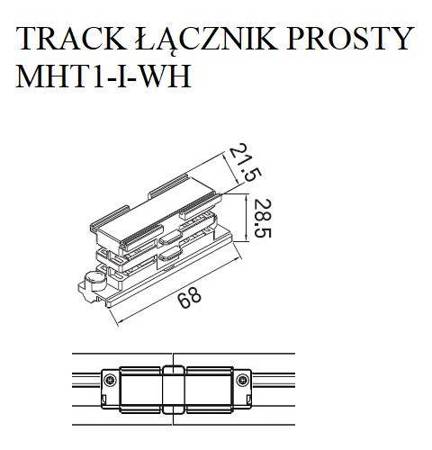 MAXLIGHT MHT1-I-WH TRACK ŁĄCZNIK PROSTY biały