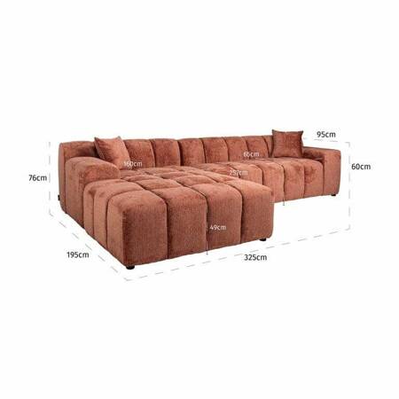 RICHMOND sofa CUBE L bordowa