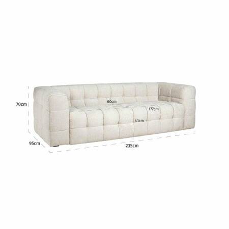 RICHMOND sofa MERROL biała - trudnopalna