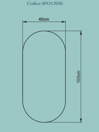 Vitruvit Lustro owalne LED 100x40 cm