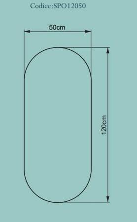 Vitruvit Lustro owalne LED 120x50 cm